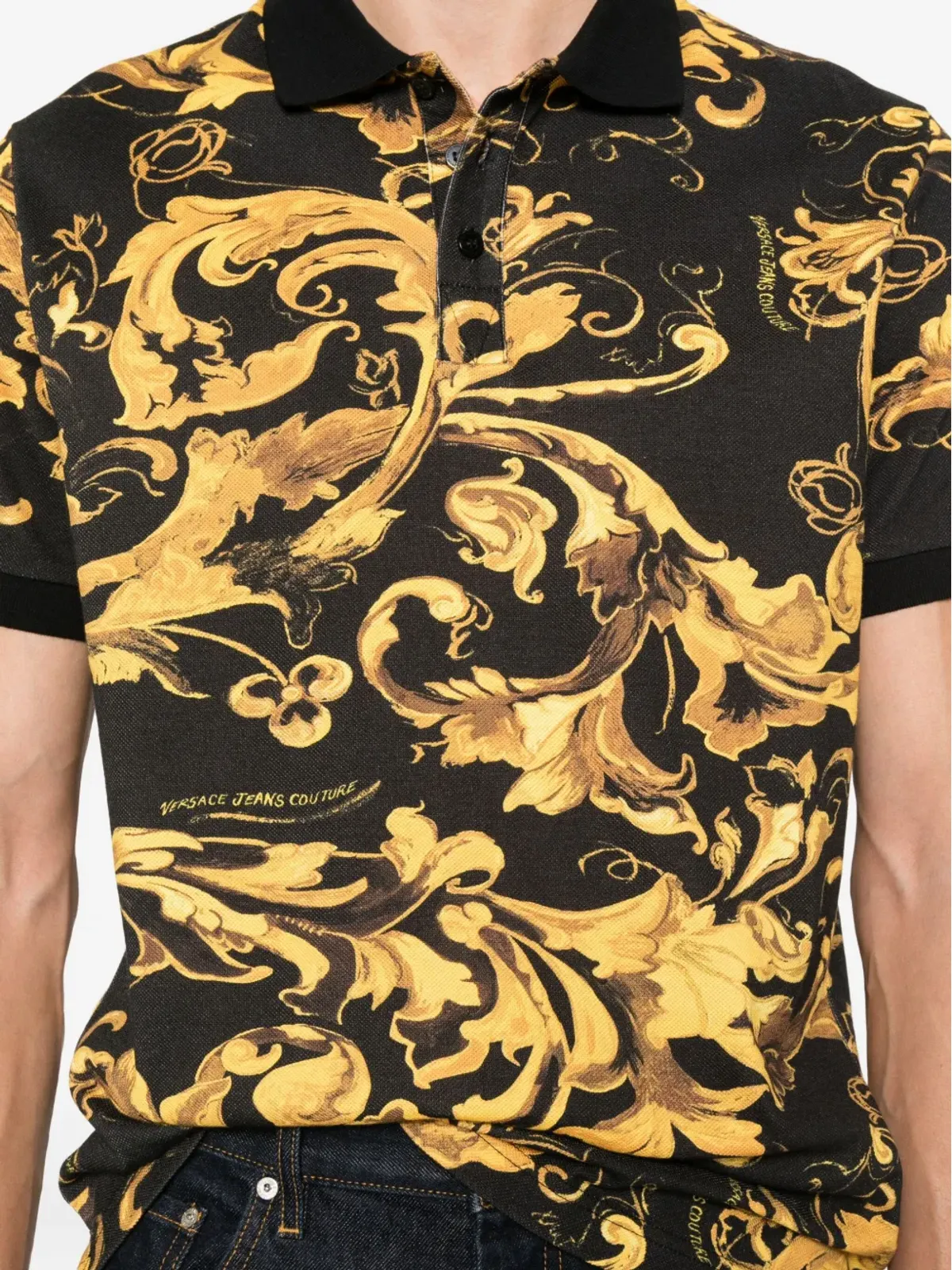 Versace Jeans Couture Porcelain Baroccoプリント ポロシャツ - 画像4