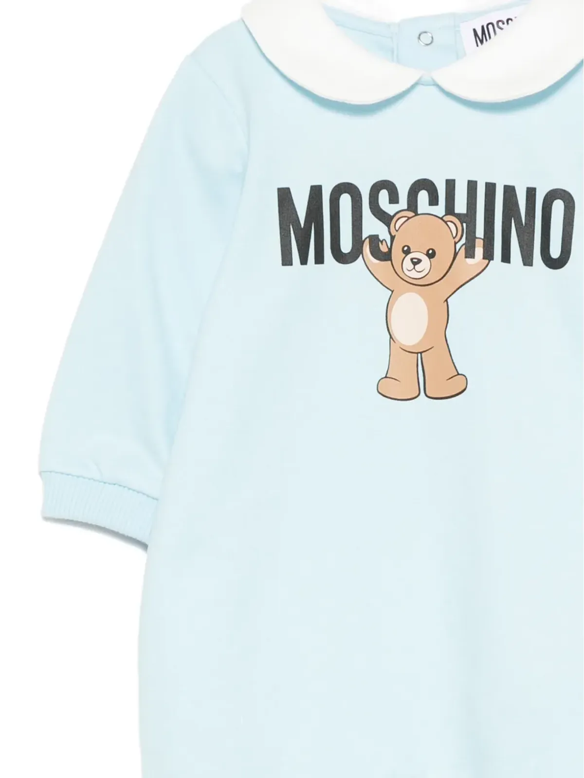 Moschino Kids テディーベアプリント ピーターパンカラー ロンパース - 画像3