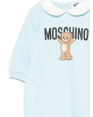 Moschino Kids テディーベアプリント ピーターパンカラー ロンパース - サムネイル3