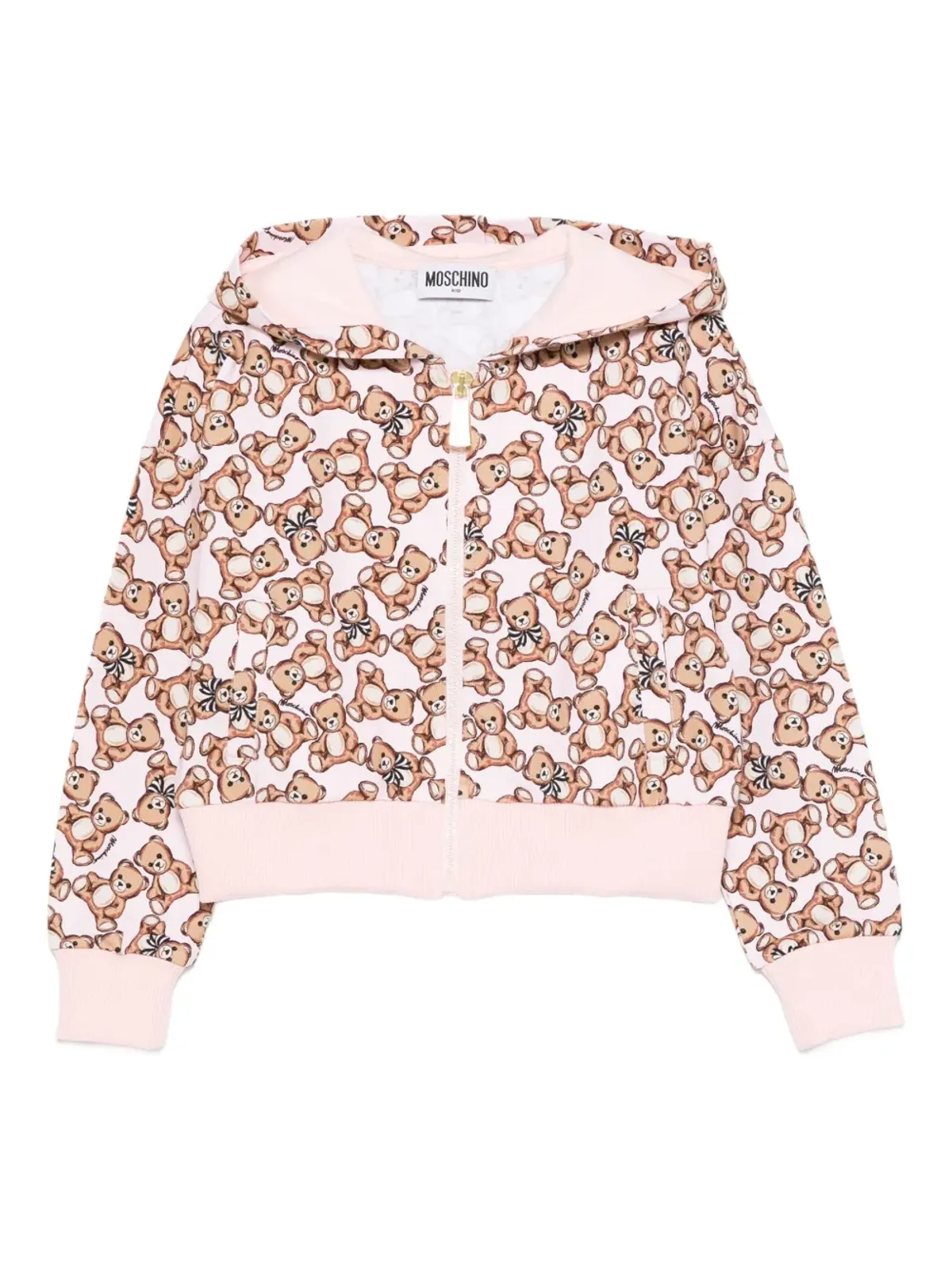 Moschino Kids テディベア柄 フード付きジャケット - 画像1