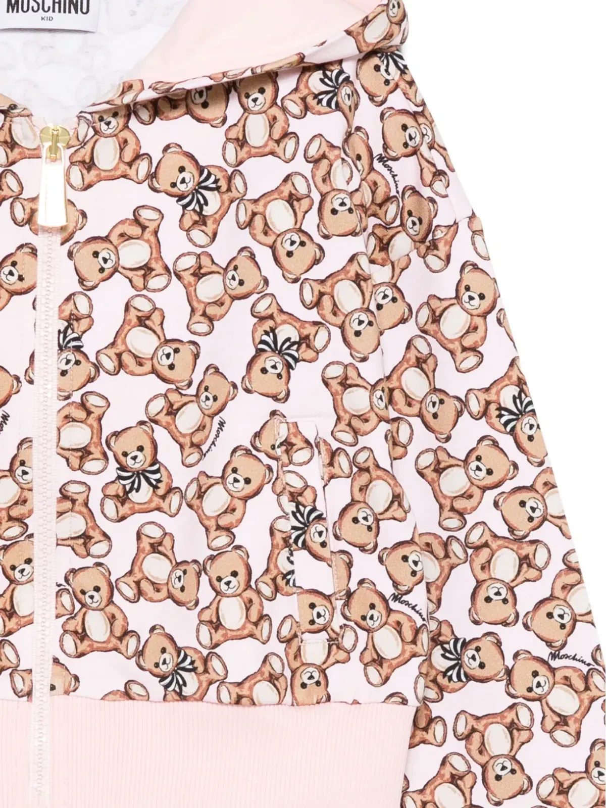 Moschino Kids テディベア柄 フード付きジャケット - 画像3
