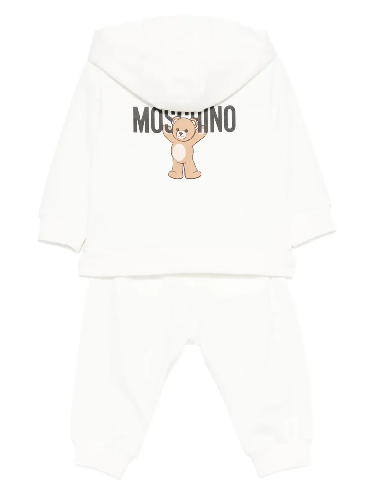 Moschino Kids テディベアプリント トラックスーツセット（ホワイト） - 画像2