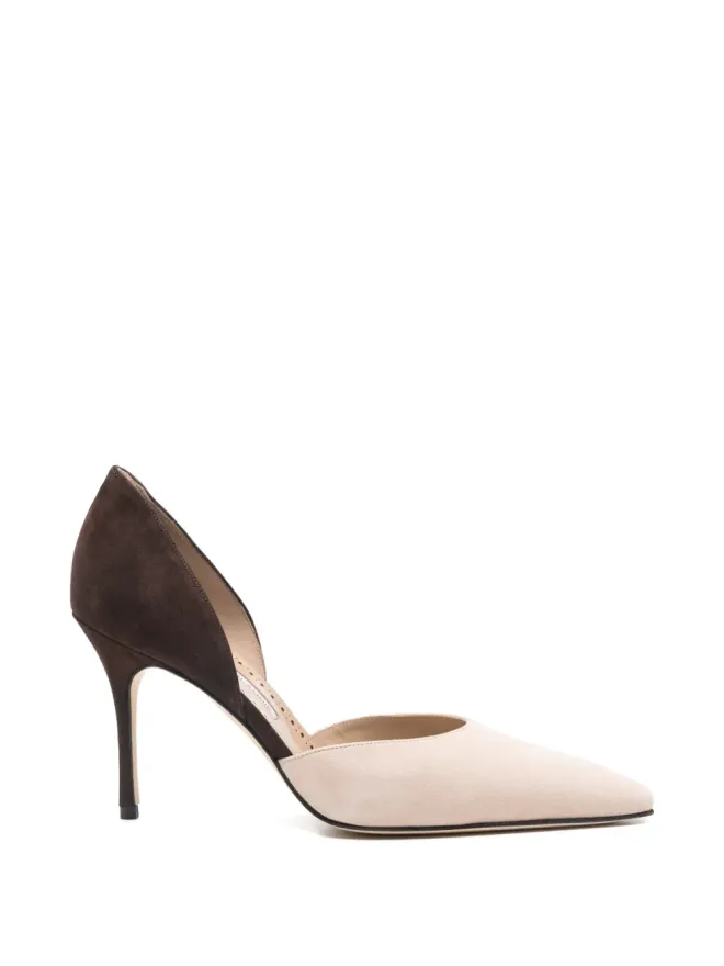 Manolo Blahnik Manolo Blahnik Taylerbinu ポインテッドトゥ・ヒールパンプス - ニュートラルの商品画像