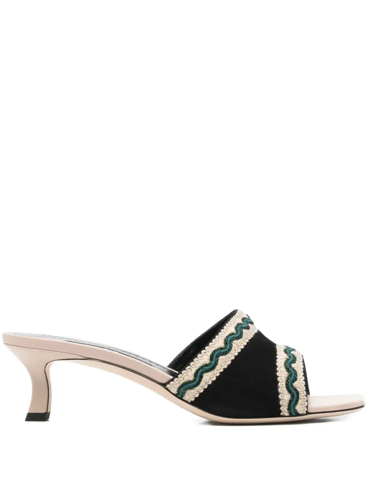 Manolo Blahnik Marebis embroidered sandals - Black - 画像1