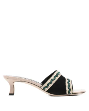 Manolo Blahnik Marebis embroidered sandals - Black - サムネイル1