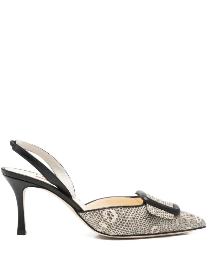 Manolo Blahnik Manolo Blahnik Mayslibi buckle-detail slingback pumpsの商品画像