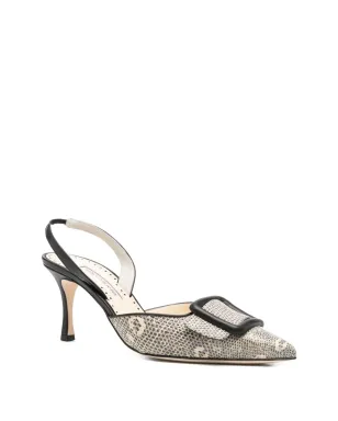 Manolo Blahnik Mayslibi buckle-detail slingback pumps - サムネイル2
