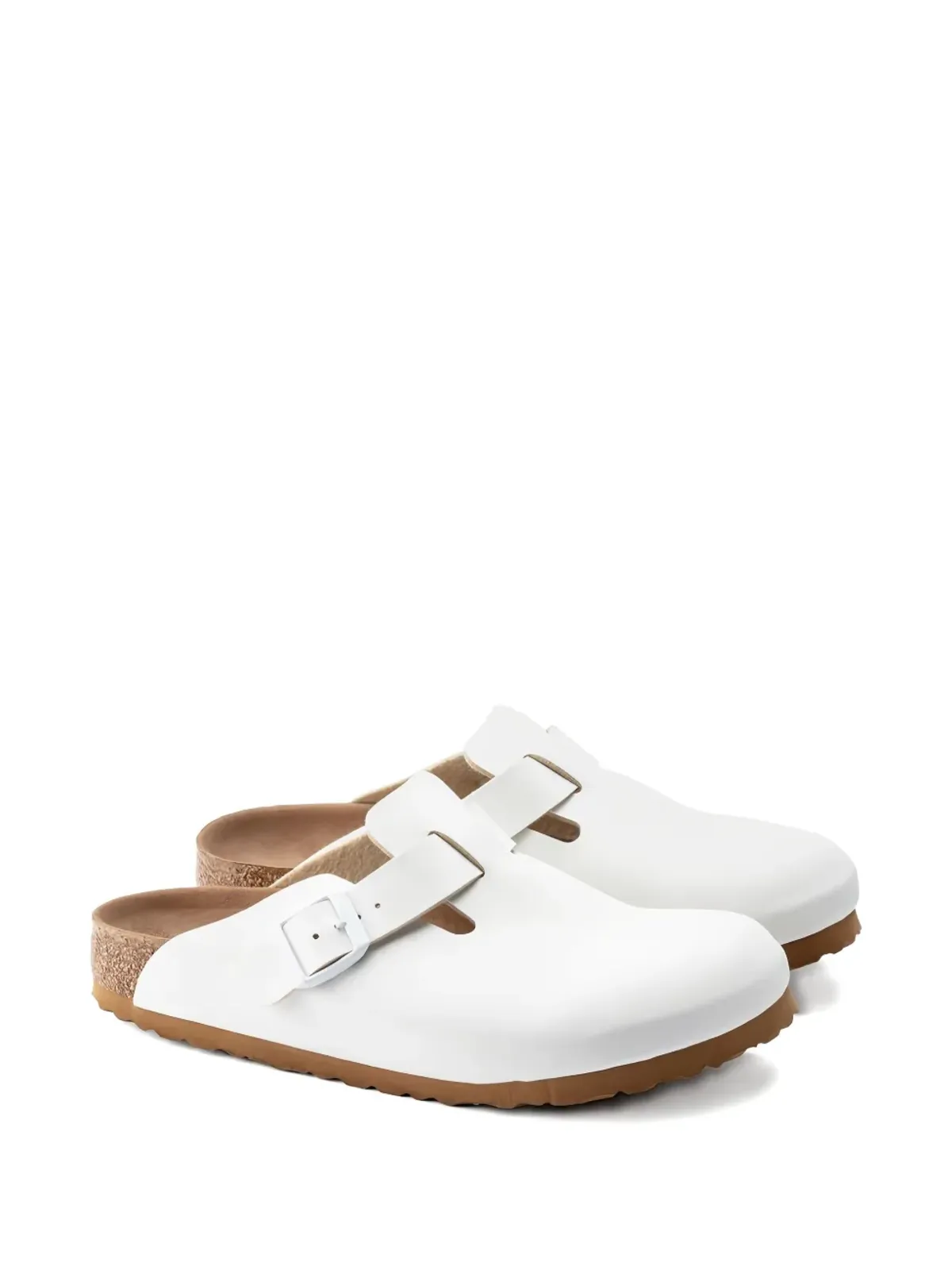 Birkenstock ボストン ベーガン ホワイト ミュール - 画像2