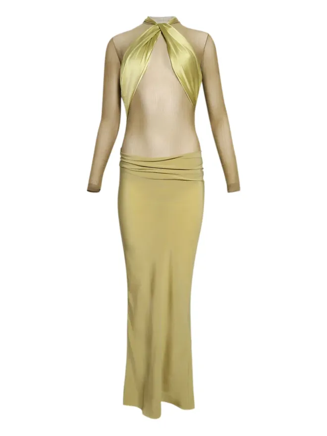 Burc Akyol Burc Akyol キャリティッド メッシュ マキシドレスの商品画像