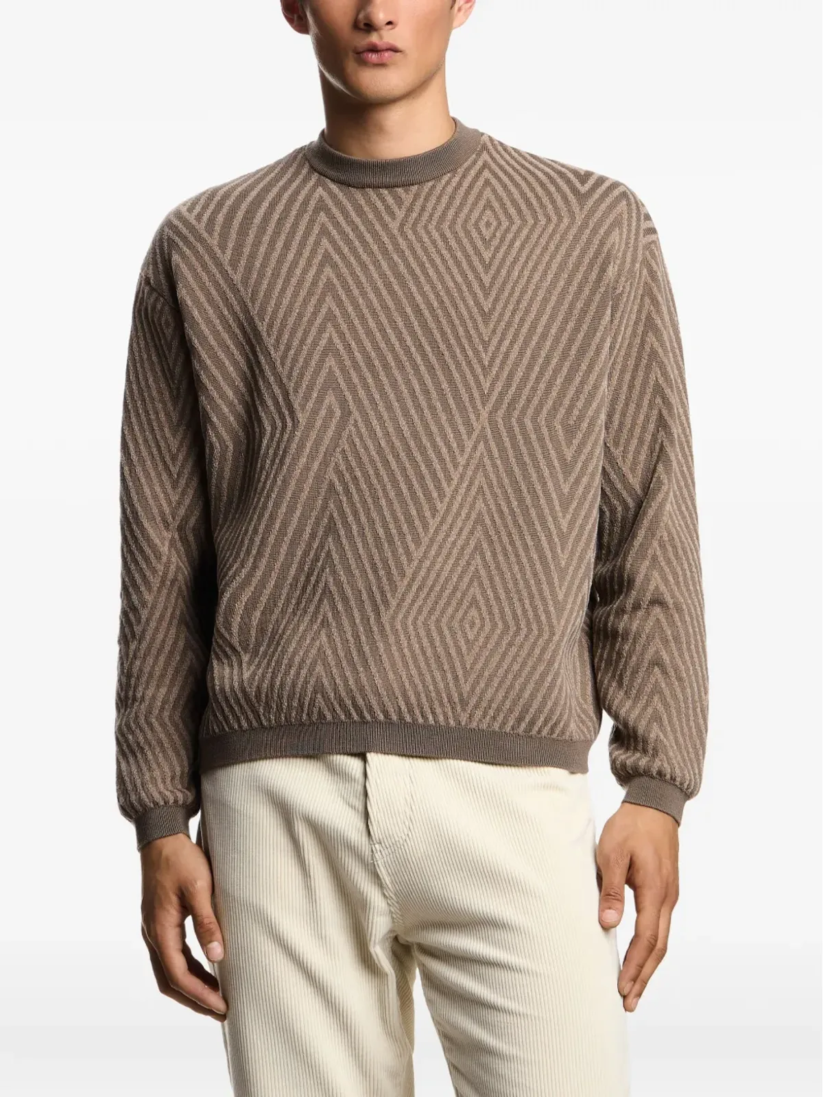 Emporio Armani 幾何学模様セーター - 画像1