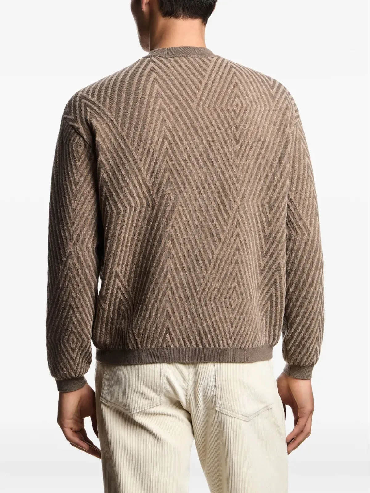 Emporio Armani 幾何学模様セーター - 画像3