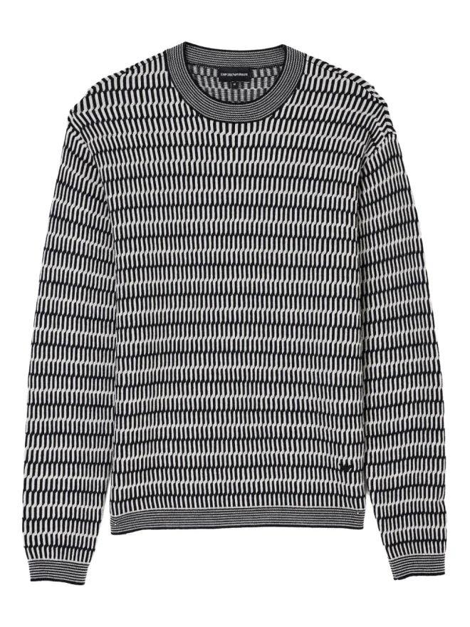 Emporio Armani Emporio Armani 幾何学模様ウールセーターの商品画像