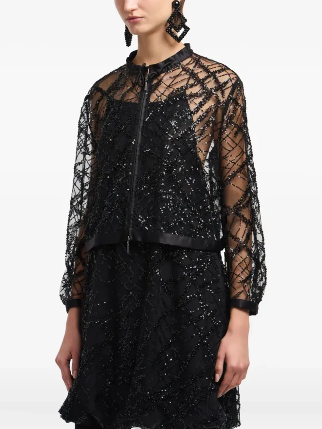 Emporio Armani Emporio Armani スパンコール装飾のシアージャケットの商品画像
