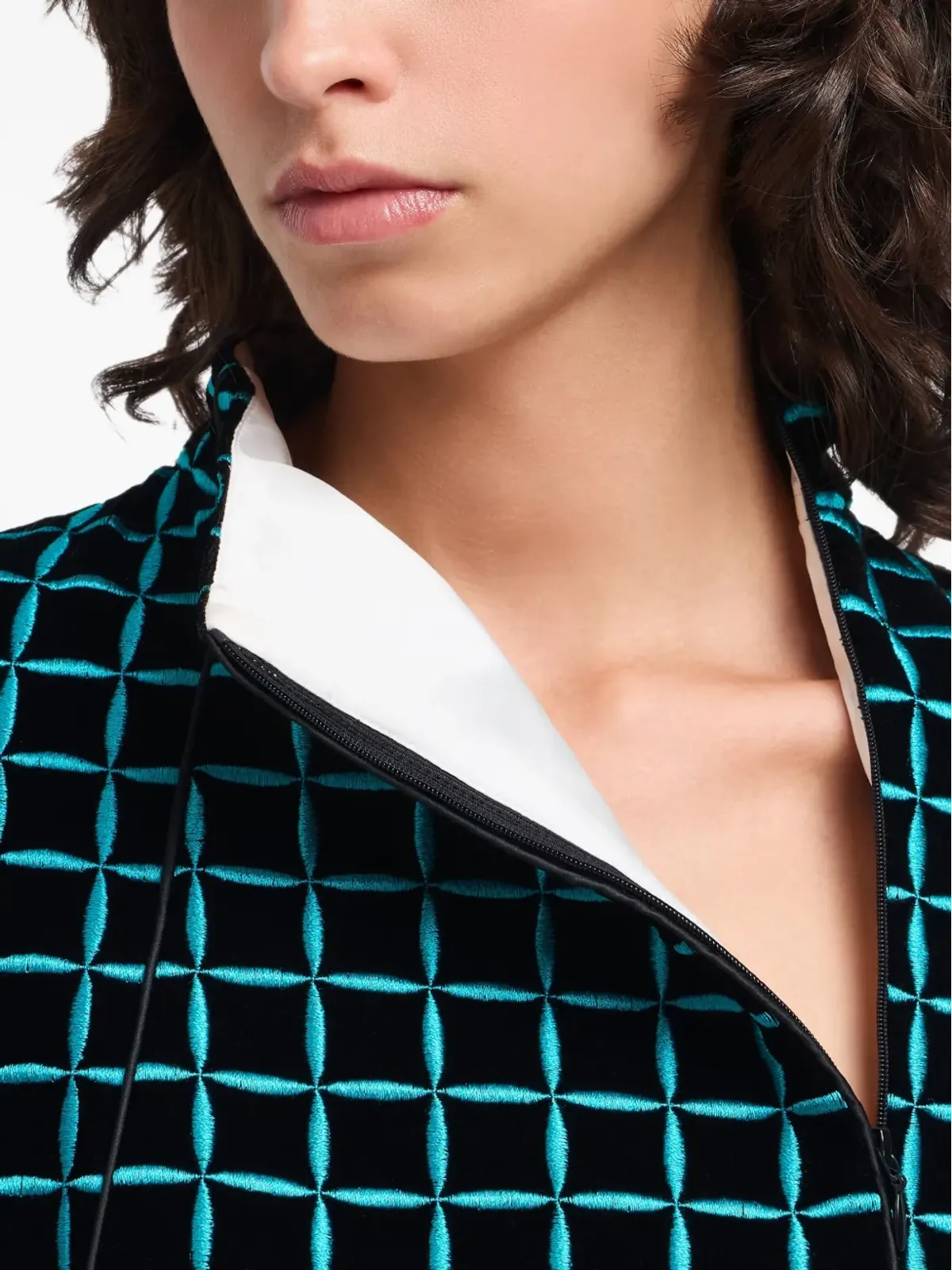 Emporio Armani グリッド柄フィットジャケット - ブラック - 画像5