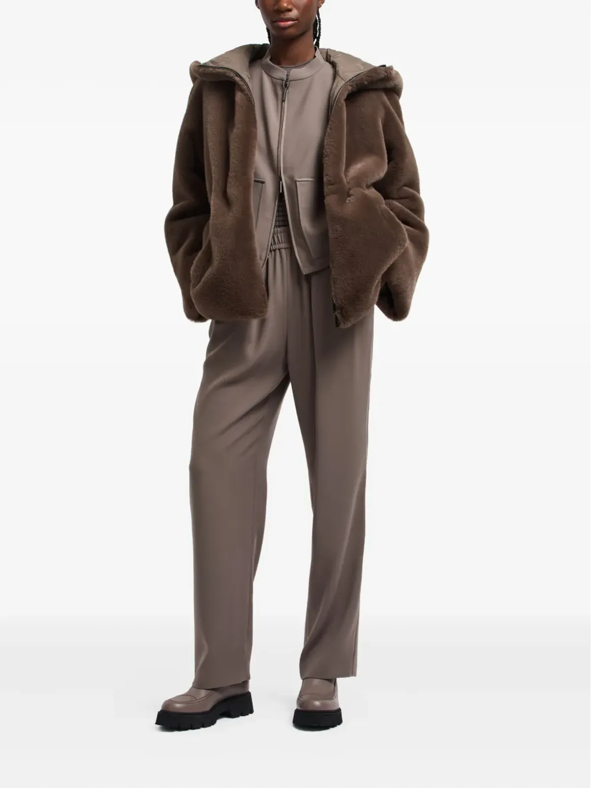 Emporio Armani ウエストゴム付きプリーツパンツ - 画像2