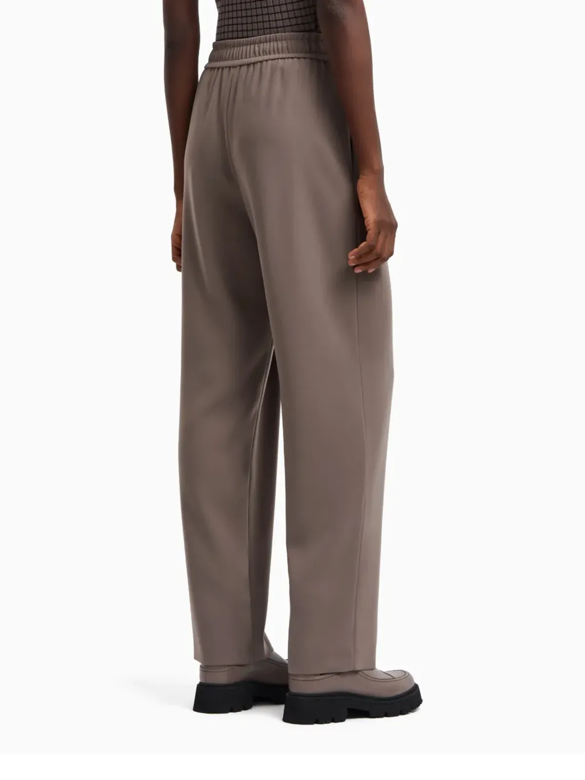 Emporio Armani ウエストゴム付きプリーツパンツ - 画像4