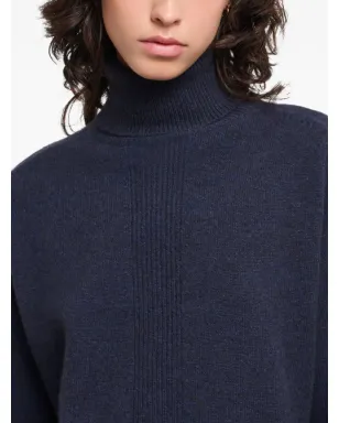 Emporio Armani リブ編みロールネックセーター - ブルー - サムネイル5