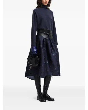 Emporio Armani リブ編みロールネックセーター - ブルー - サムネイル2