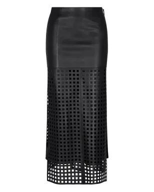 Emporio Armani レザー格子柄スカート - サムネイル1