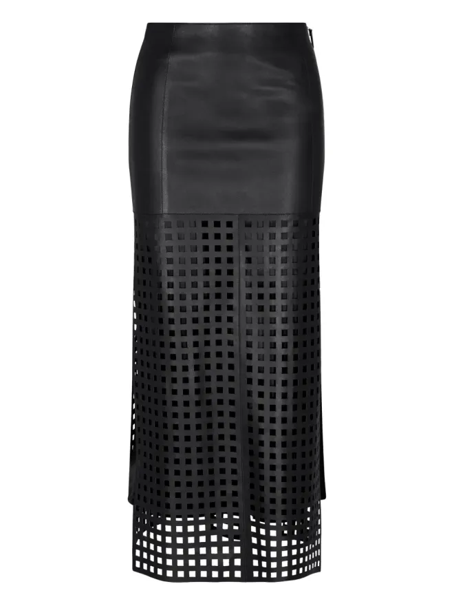 Emporio Armani Emporio Armani レザー格子柄スカートの商品画像