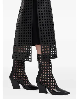 Emporio Armani レザー格子柄スカート - サムネイル5
