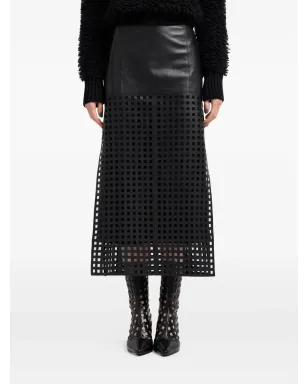 Emporio Armani レザー格子柄スカート - サムネイル3
