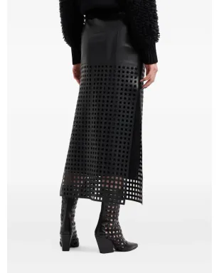Emporio Armani レザー格子柄スカート - サムネイル4