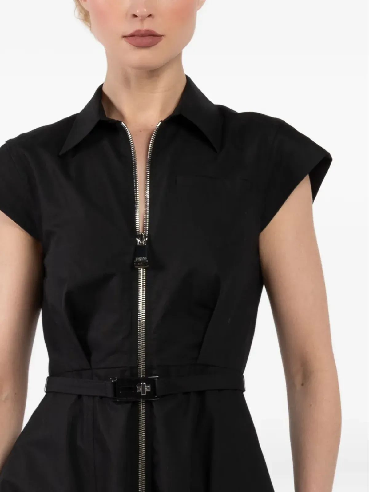 Brandon Maxwell ジップアップベルトドレス - 画像5