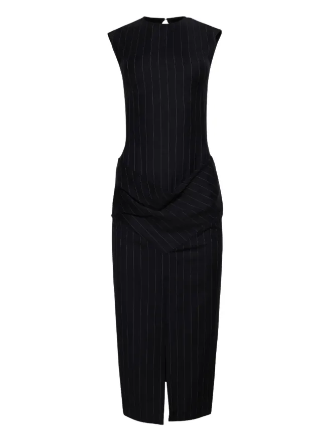 Burc Akyol Burc Akyol ピンストライプ ミディドレスの商品画像
