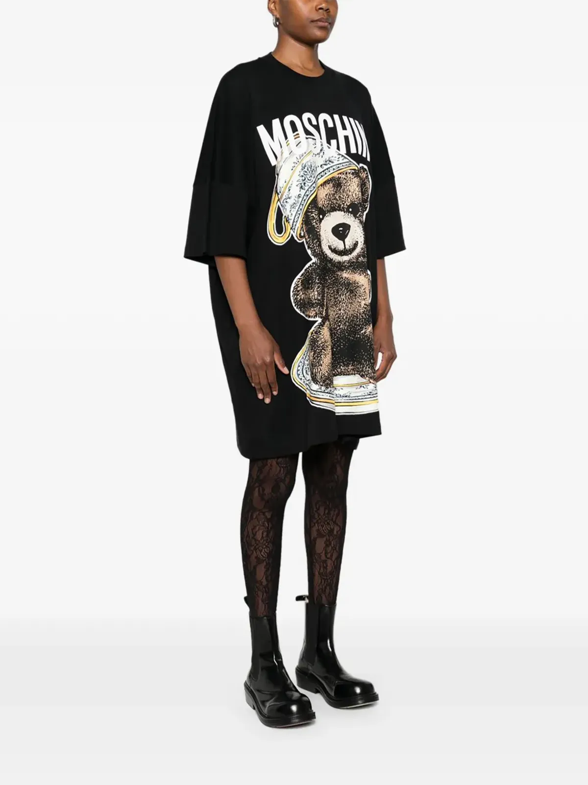 Moschino テディベアプリント Tシャツミニドレス - 画像3