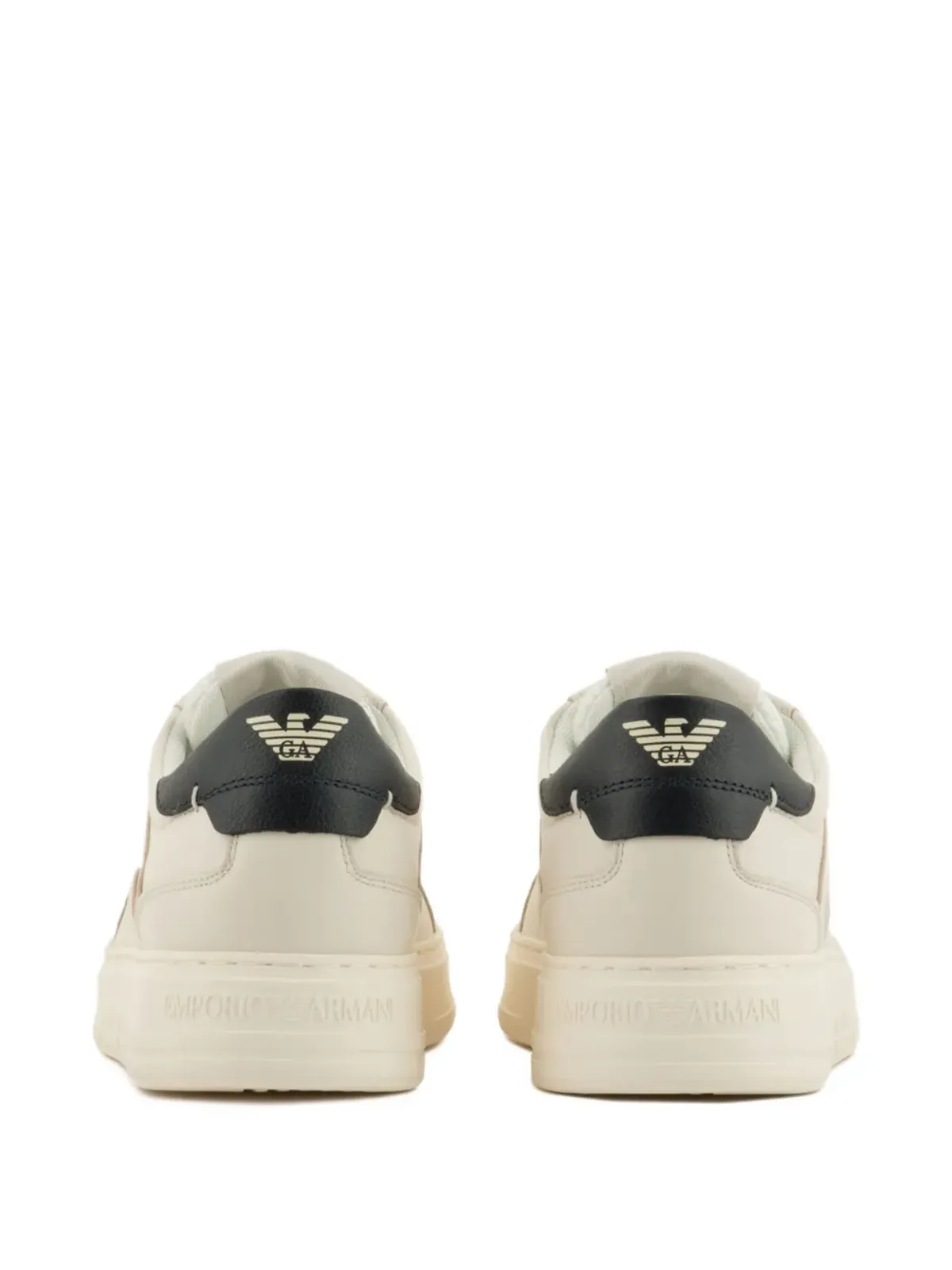 Emporio Armani レザー パネルド スニーカー - 画像3