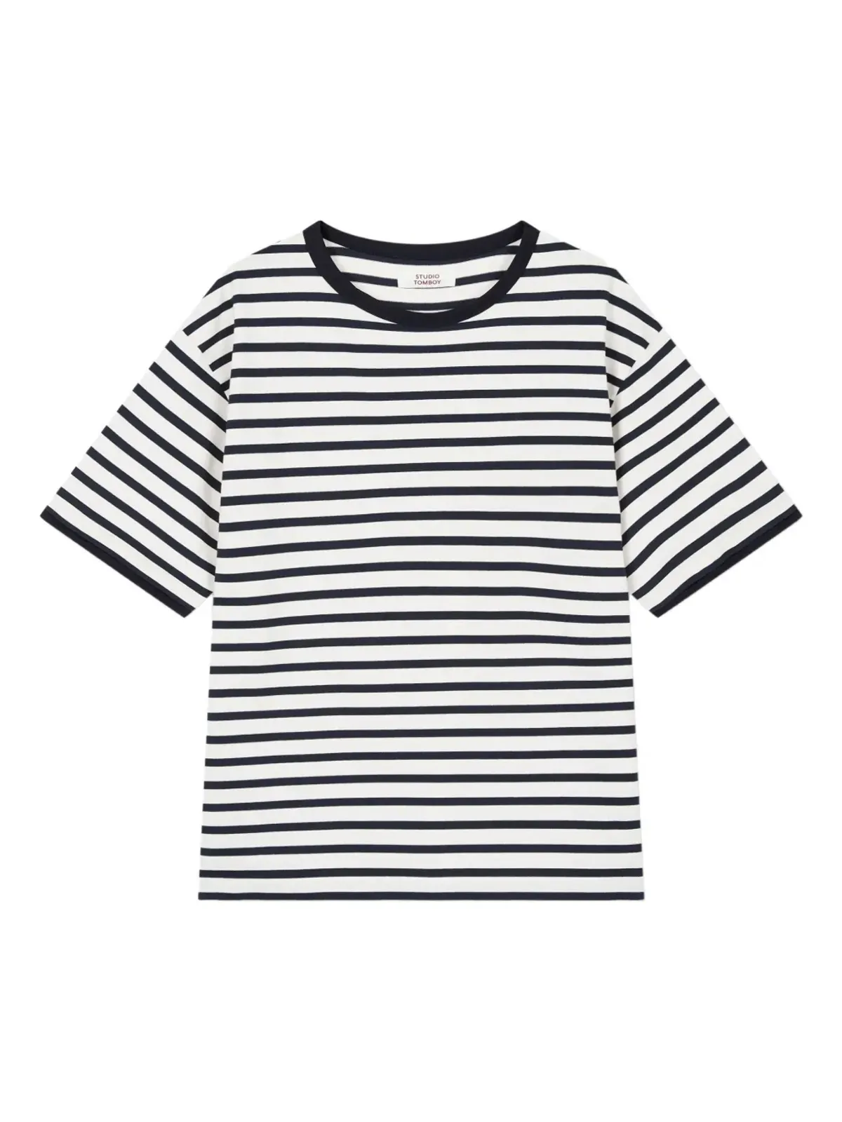 TOMBOY ストライプ Tシャツ（ホワイト） - 画像1