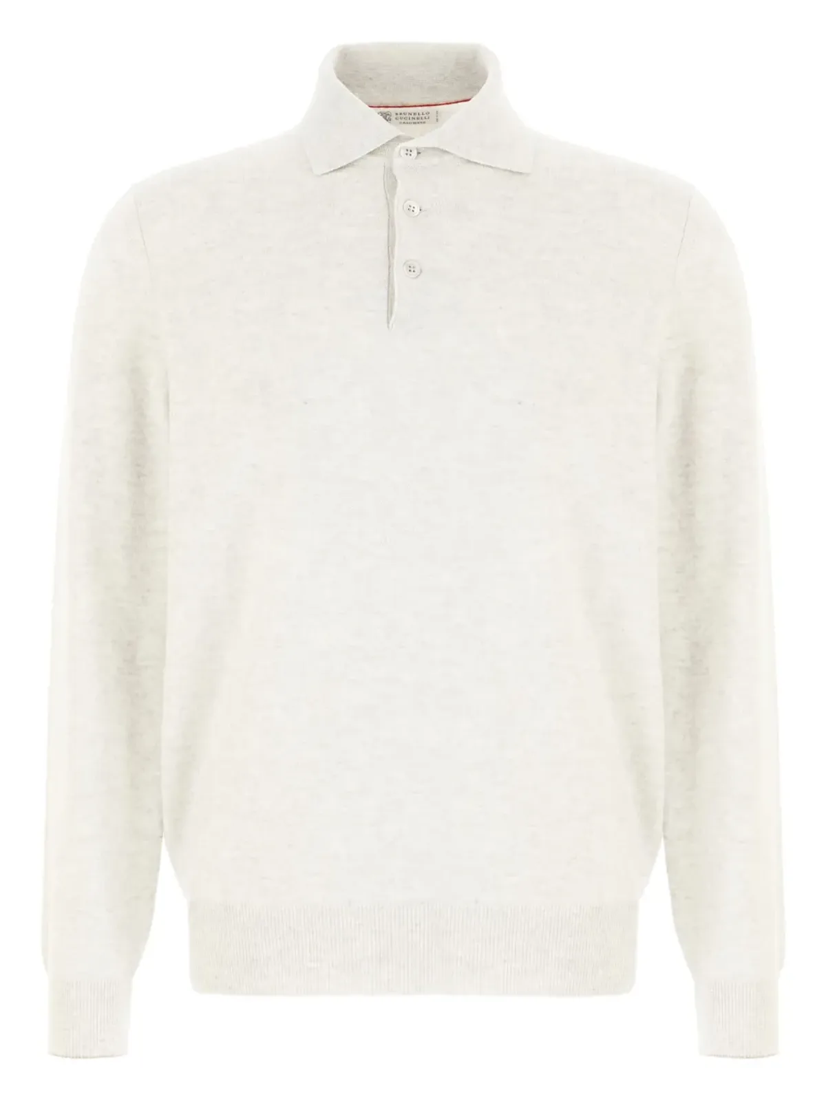 Brunello Cucinelli ポロネック カシミヤ セーター グレー - 画像1