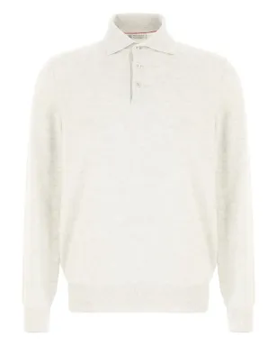 Brunello Cucinelli ポロネック カシミヤ セーター グレー - サムネイル1
