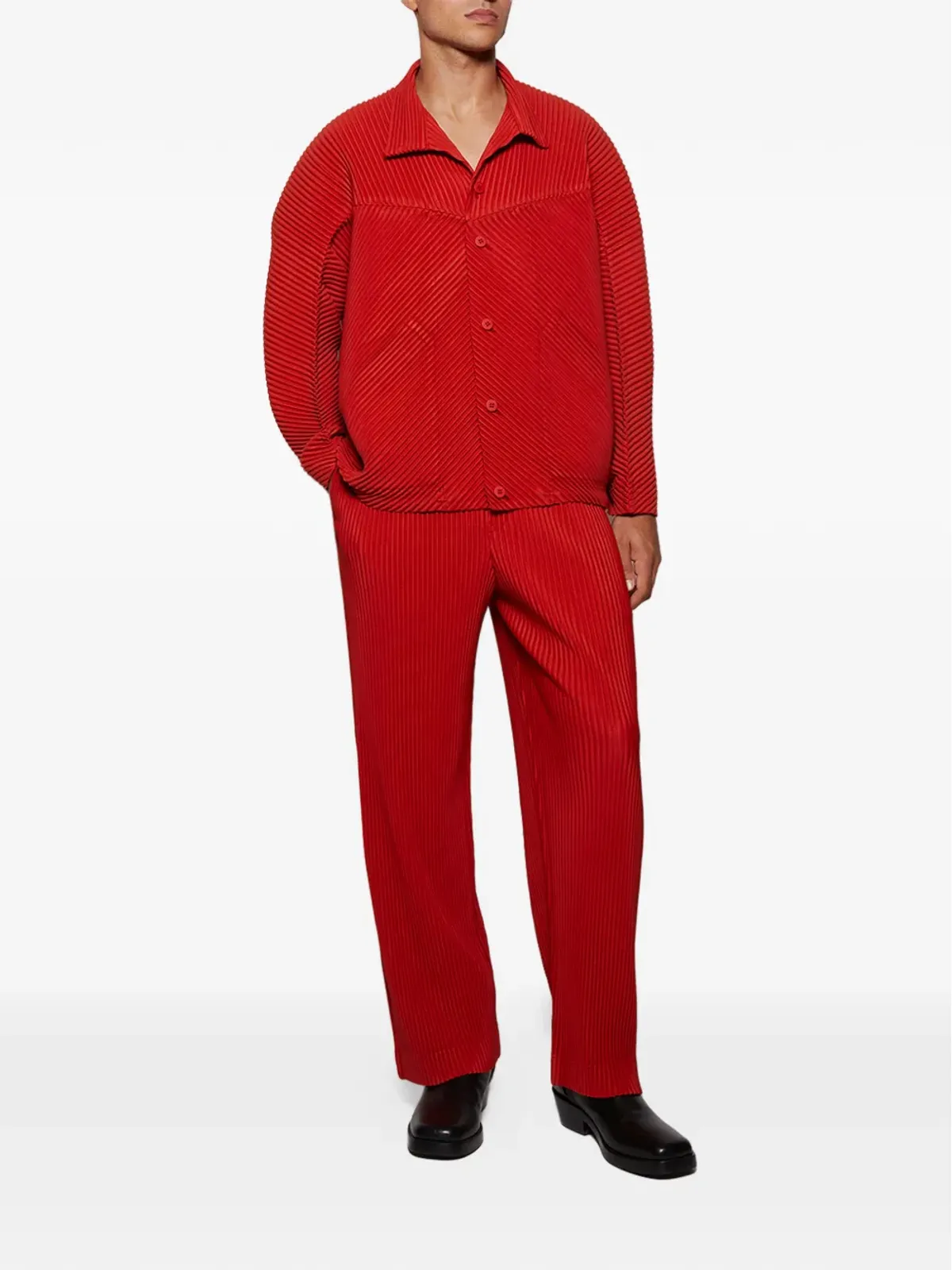 Issey Miyake プリーツパンツ - レッド - 画像2
