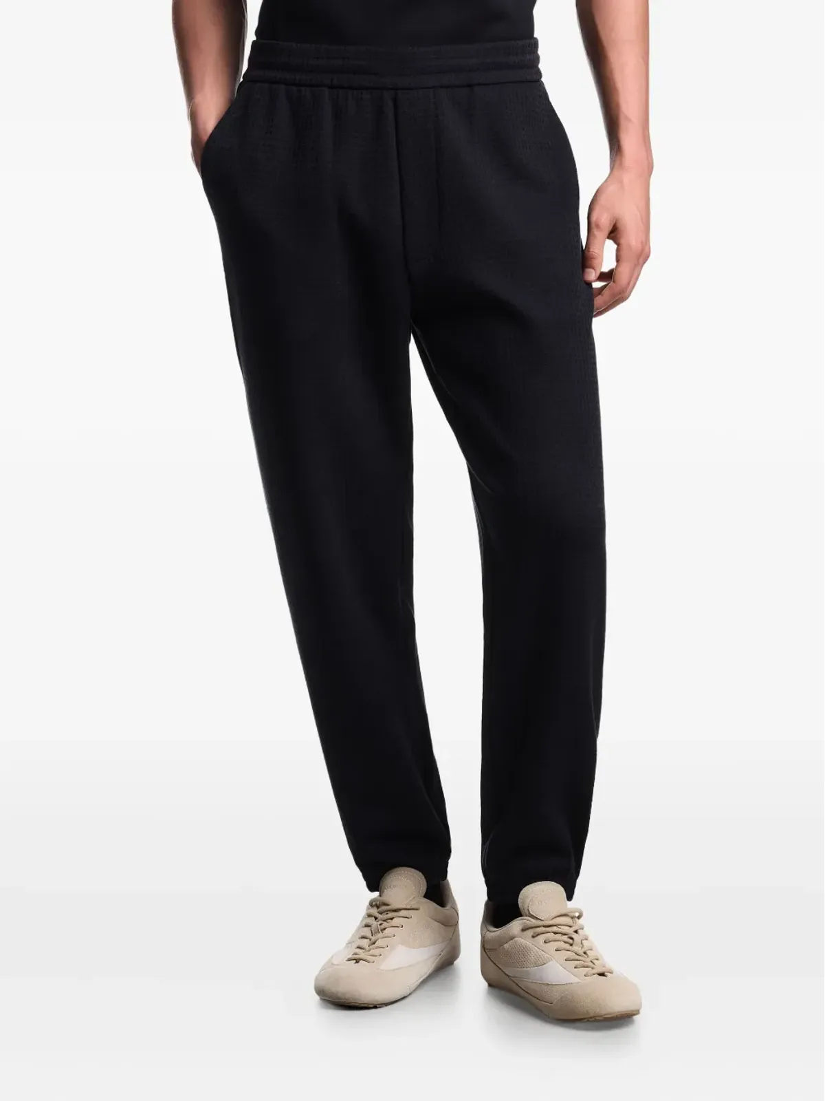 Emporio Armani テクスチャード ドローストリング パンツ - 画像3