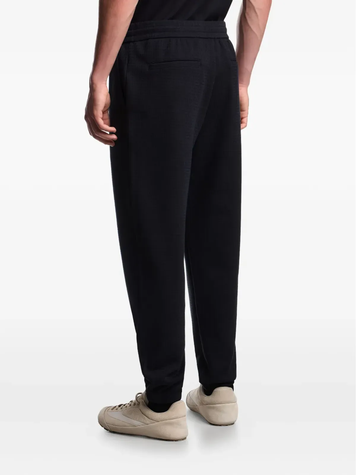 Emporio Armani テクスチャード ドローストリング パンツ - 画像4
