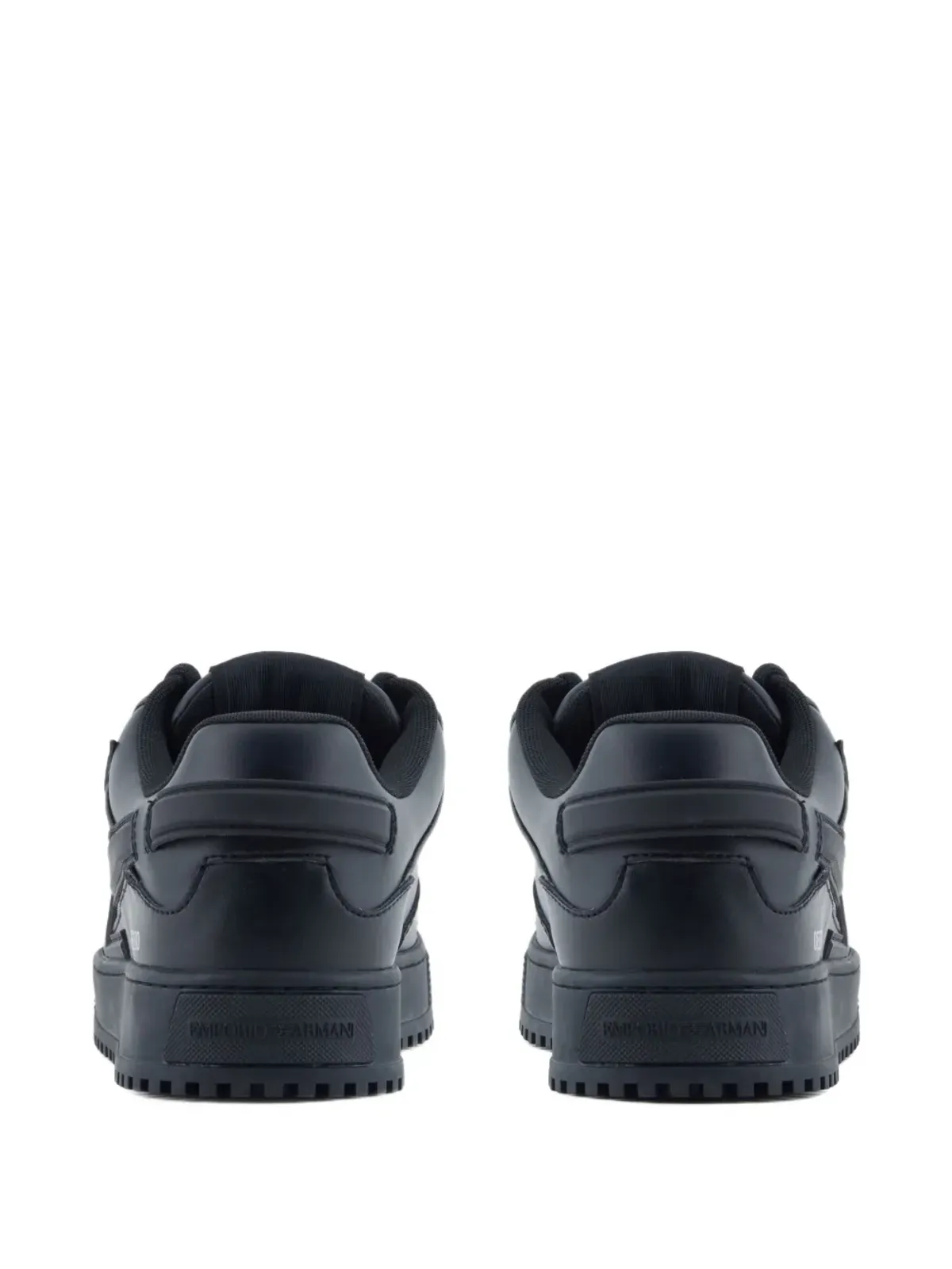 Emporio Armani マキシロゴ レザー スニーカー - 画像3