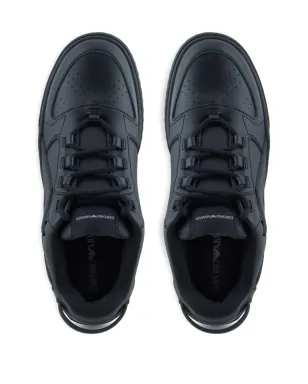 Emporio Armani マキシロゴ レザー スニーカー - サムネイル4