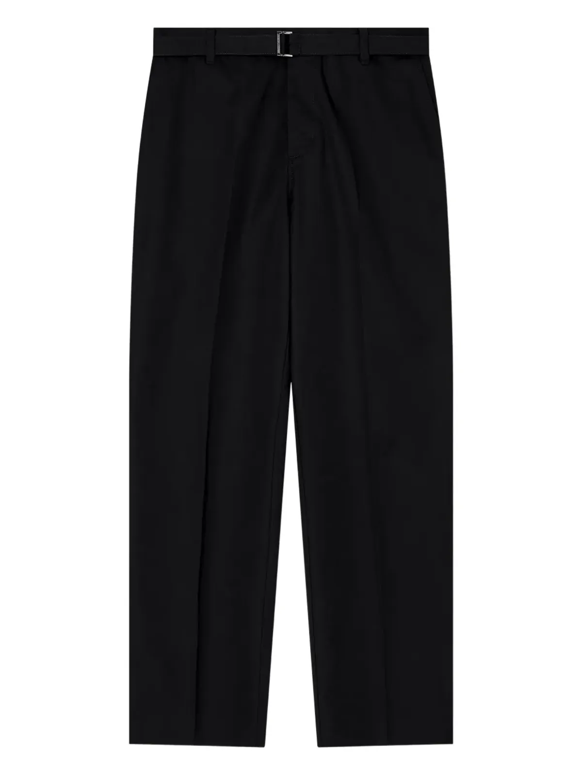 Emporio Armani ベルト付きフラットフロントパンツ - 画像1