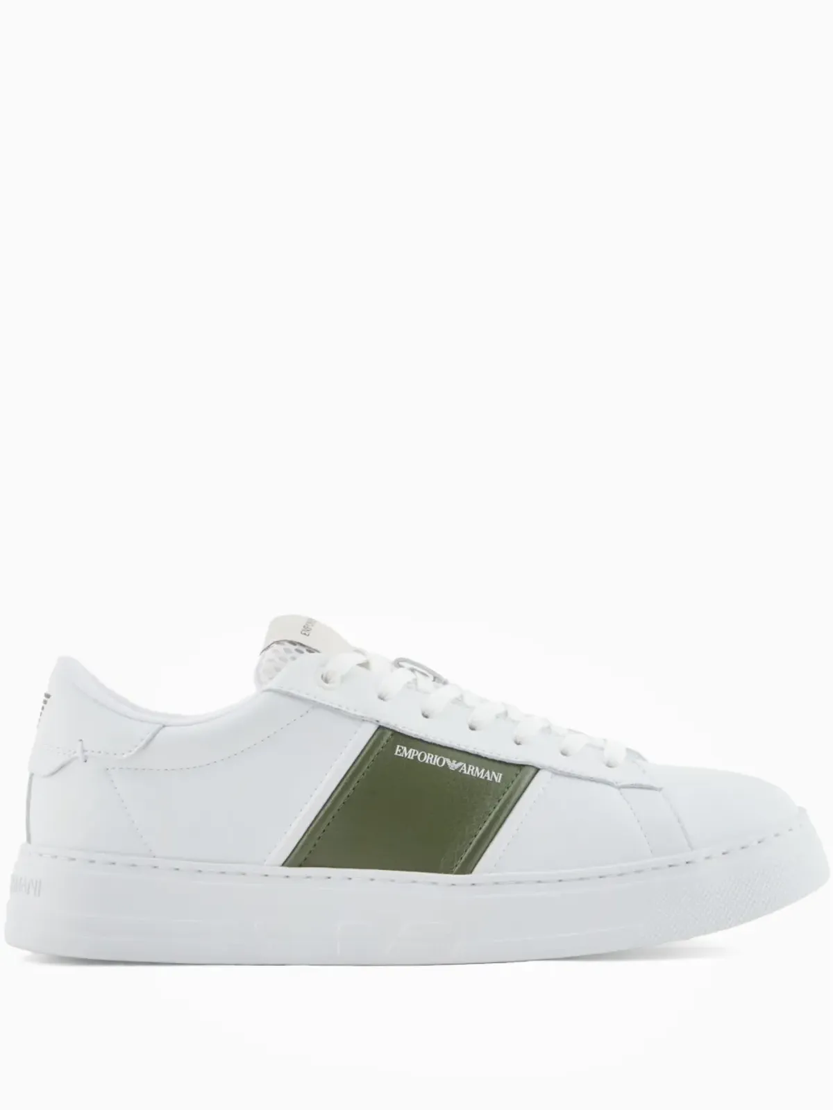 Emporio Armani contrasting-panel sneakers - White - 画像1