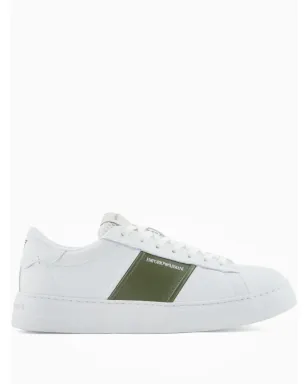 Emporio Armani contrasting-panel sneakers - White - サムネイル1