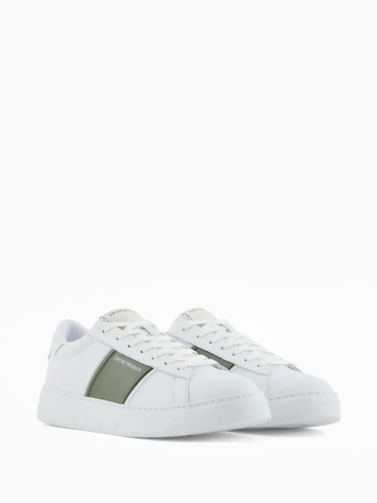 Emporio Armani contrasting-panel sneakers - White - 画像2