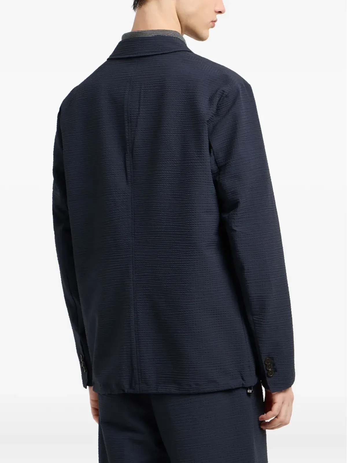 Emporio Armani テクスチャード ZIPポケット ブレザー - 画像4