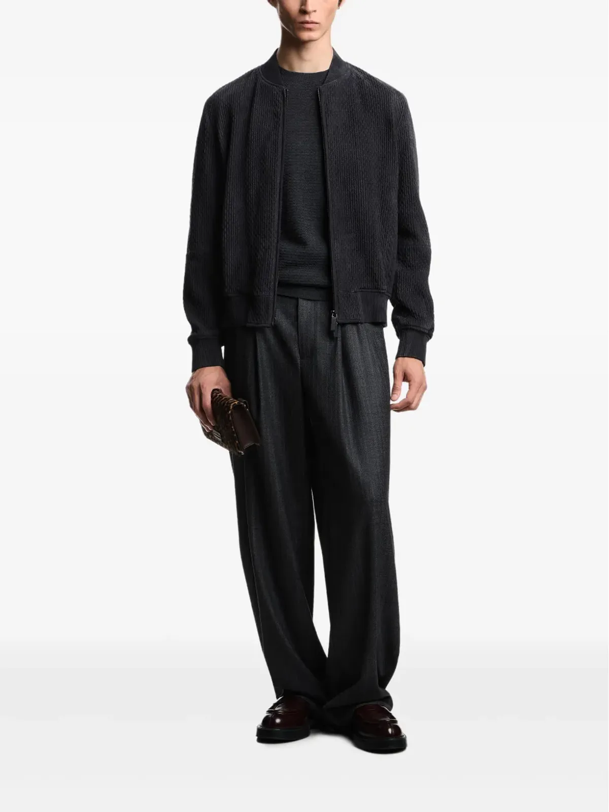 Emporio Armani テクスチャードウールセーター - 画像2