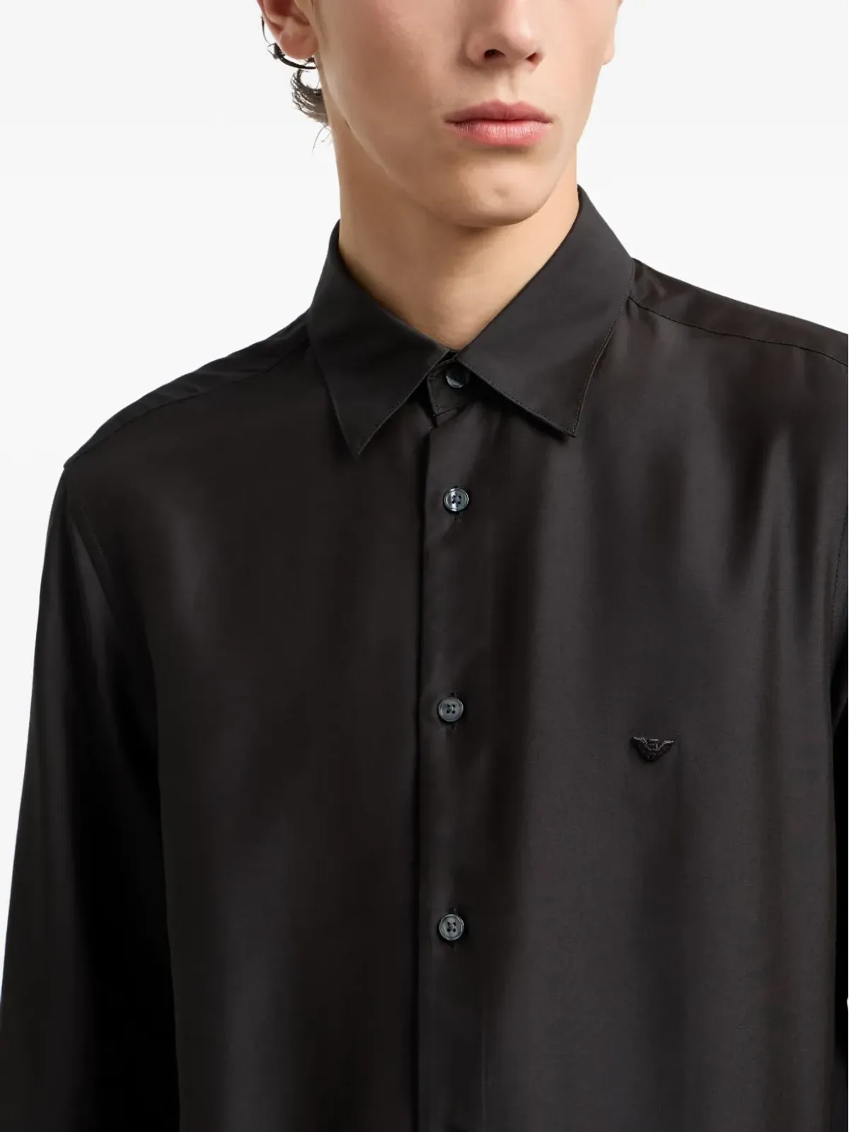 Emporio Armani ロゴパッチシャツ - 画像5
