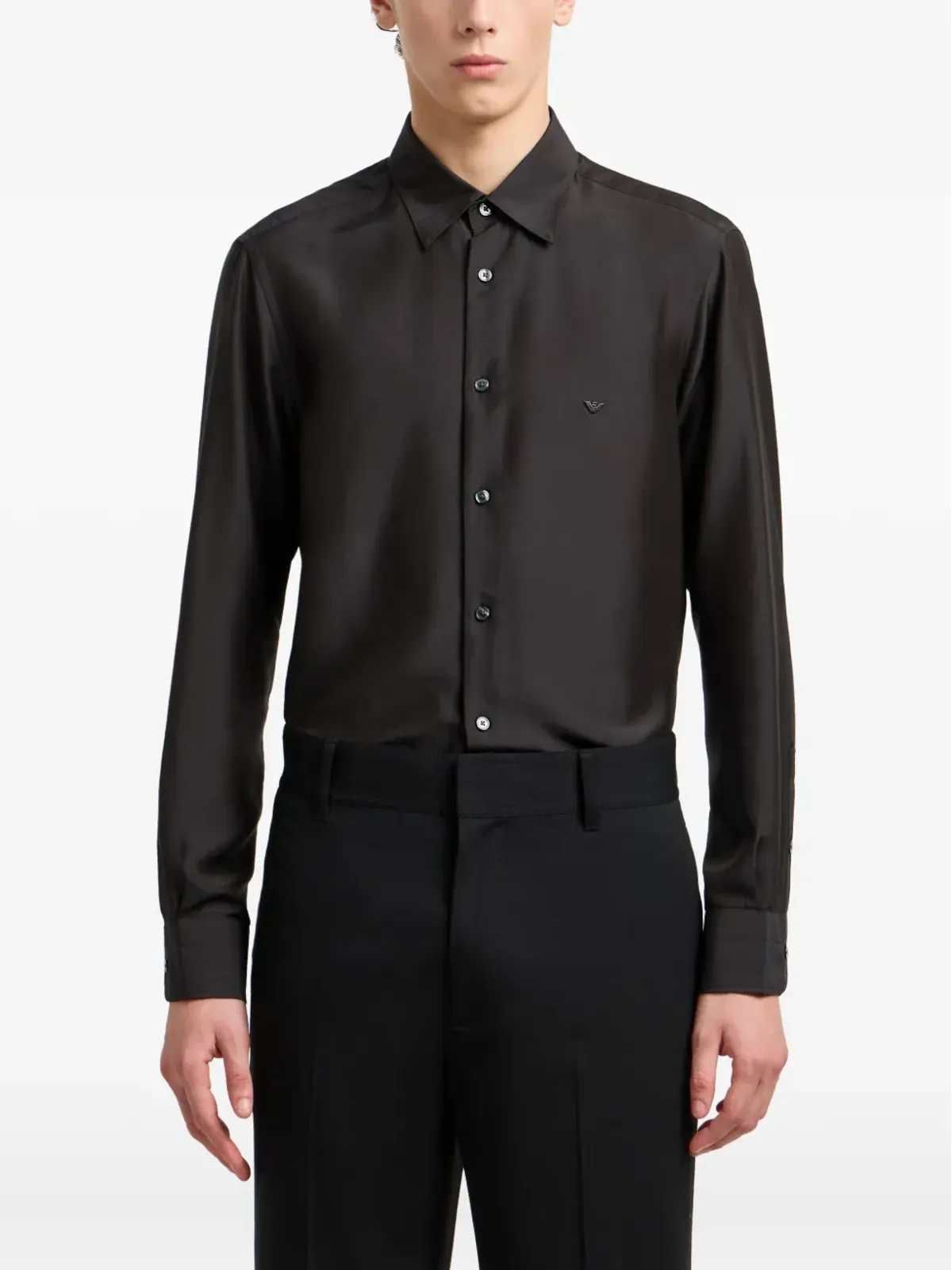 Emporio Armani ロゴパッチシャツ - 画像3