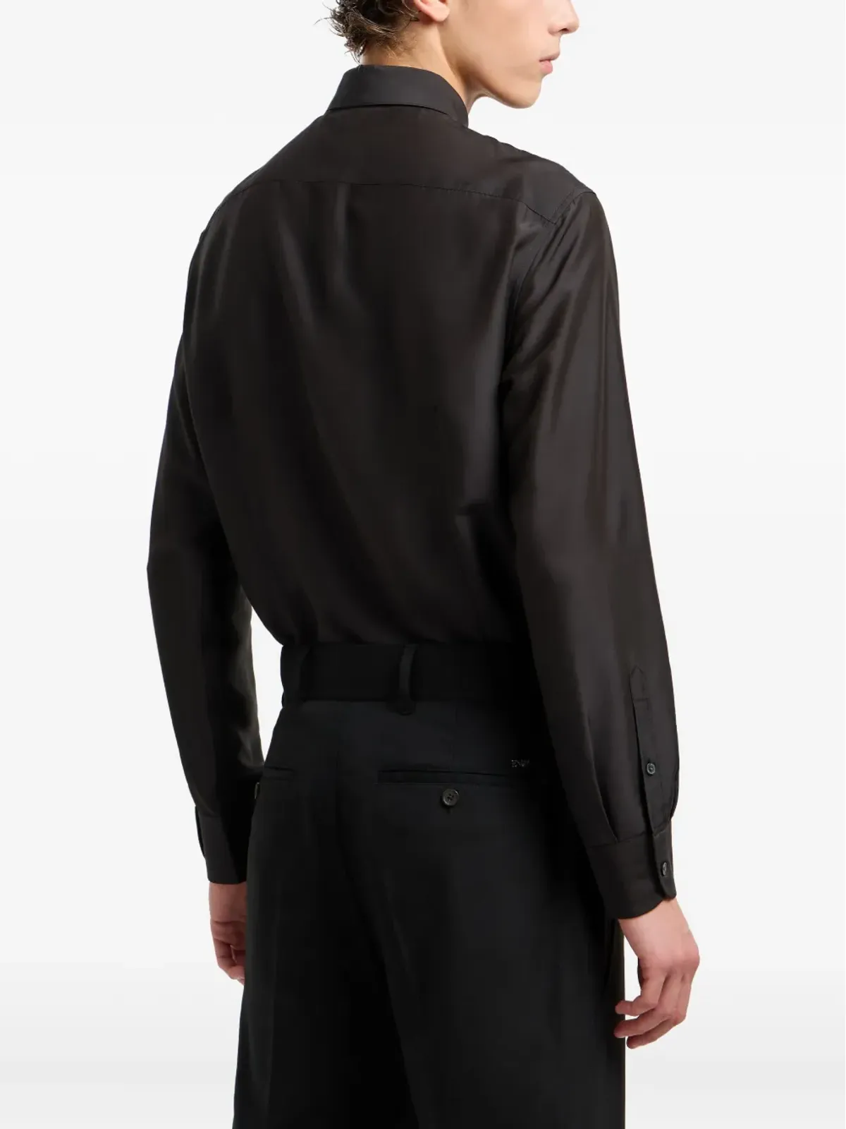Emporio Armani ロゴパッチシャツ - 画像4