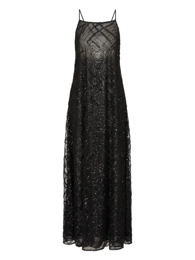 Emporio Armani Emporio Armani スパンコール装飾バックレスミニドレスの商品画像