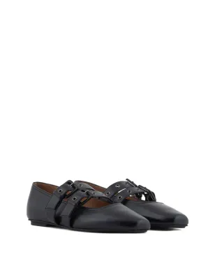 Emporio Armani バックルストラップ バレエフラット - サムネイル2